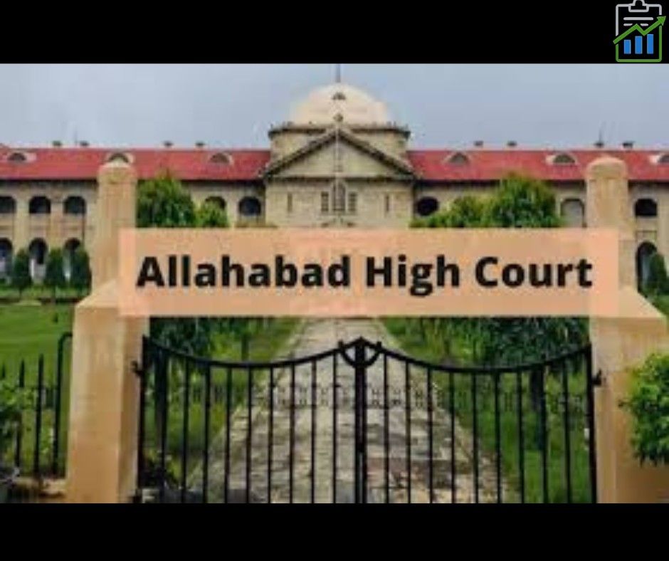 Front view of Allahabad High Court building with gate and garden, representing a recent judgment quashing penalty under Section 129 of GST due to typographical error in E-Way Bill, highlighting absence of intent to evade tax.”
